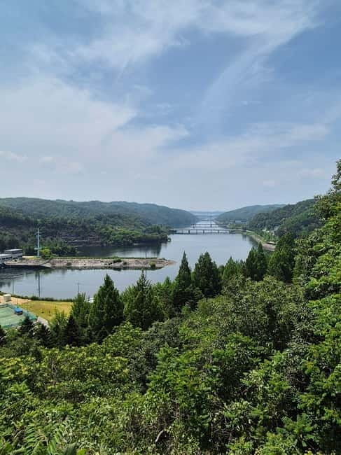 Andong: UNESCO Sites, Mask Dance, and Secret Garden & Bridge - Buyongdae: the Nakdong River from above
