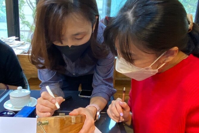 Carve Your Personal Korean Stone Seal with Jeongju in Insadong - Carving the finished seal step by step