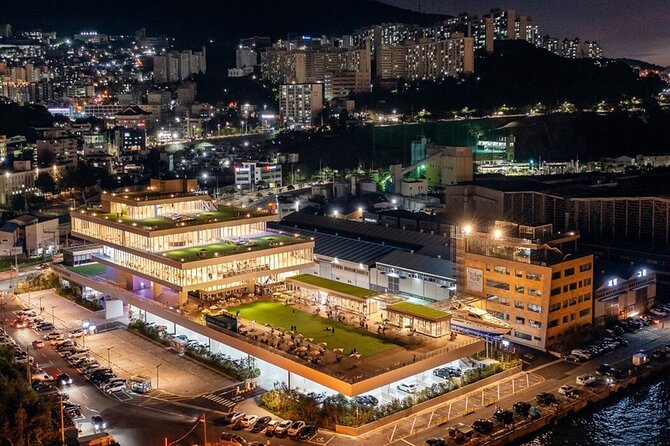 Colors of Busan: Sky Capsule, Jagalchi Market & Night Views - P.ARK Café and Busan’s harbor lights