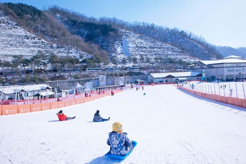 Seoul: Full-Day Winter Trip Ski Resort, Ice Valley, Namiseom - Elysian Gangchon: a softer landing for first-time skiers