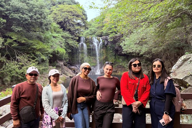 Small Group Tour for Jeju Fall Pink Muhly, Tangerines & Mt. Halla - Forest paths and three tiers at Cheonjeyeon Falls