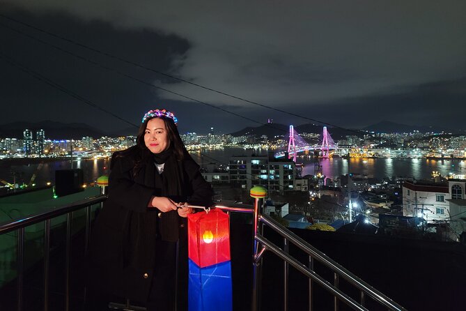 Visit Busan night market and enjoy the night view of Busan harbor - Walking through an older residential neighborhood